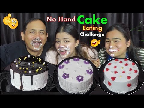 NO HAND CAKE EATING CHALLENGE WITH PUNISHMENT @srijanagautam370 @BudaBudiVlogs