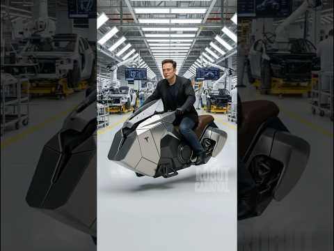 #elonmusk Test-Drives the #tesla AeroBlade X1 Hover Moto Inside Giga Texas #fantasy #motorcycle