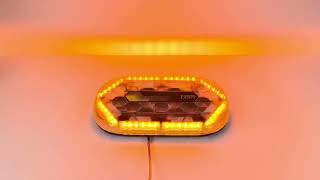 Mini LED rampa, oranžová, 48xLED, 12-24V, 325mm, ECE R65, magnet