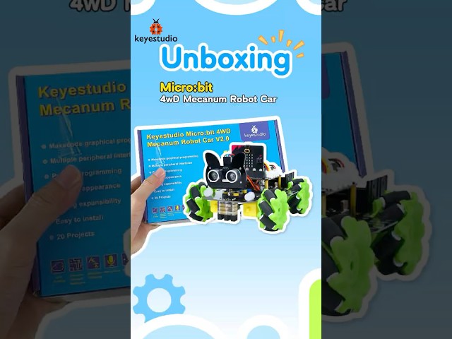 Vídeo relacionado con KEYESTUDIO BBC Micro:bit 4DOF Robot Arm Kit with Microbit V2, Stem Education Kit with MakeCode/Python Coding Programming Learning for 14+ Teenagers