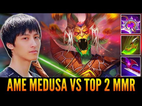 AME TOP 6 MMR Crazy Medusa Carry vs TOP 2 MMR Imba KOTL Mid Pick - Dota 2 Hightlights