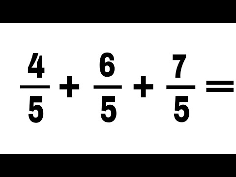 😳 CLEAN BASIC MATHEMATICS 4/5+6/5+7/5=? #Shorts