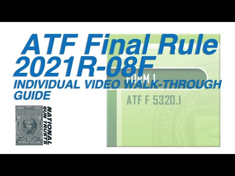 ATF eForm 1 FINAL RULE 2021R08F Individual - Walk-Through Guide