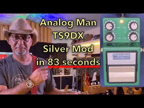 TS9DX Silver Mod in 83 seconds (Analogman) Tube Screamer Pedal  Demo