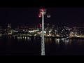 LONDON Night View From Cable Car Emirates