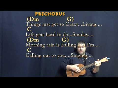 Sunday Morning (Maroon 5) Bariuke Cover Lesson in C with Chords/Lyrics