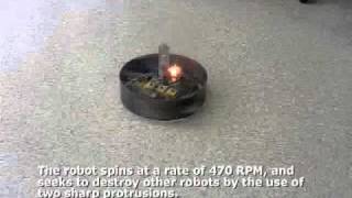 UMass Lowell Battle Bot "Santa's Cyclone" Demonstration February 2011