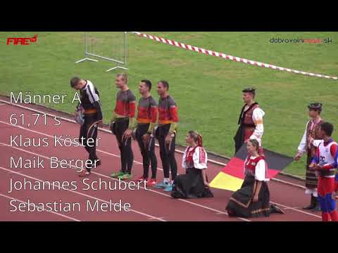 4x100-Meter-Feuerwehrstafette - Weltmeisterschaft Slowakei - Deutsche Nationalmannschaft
