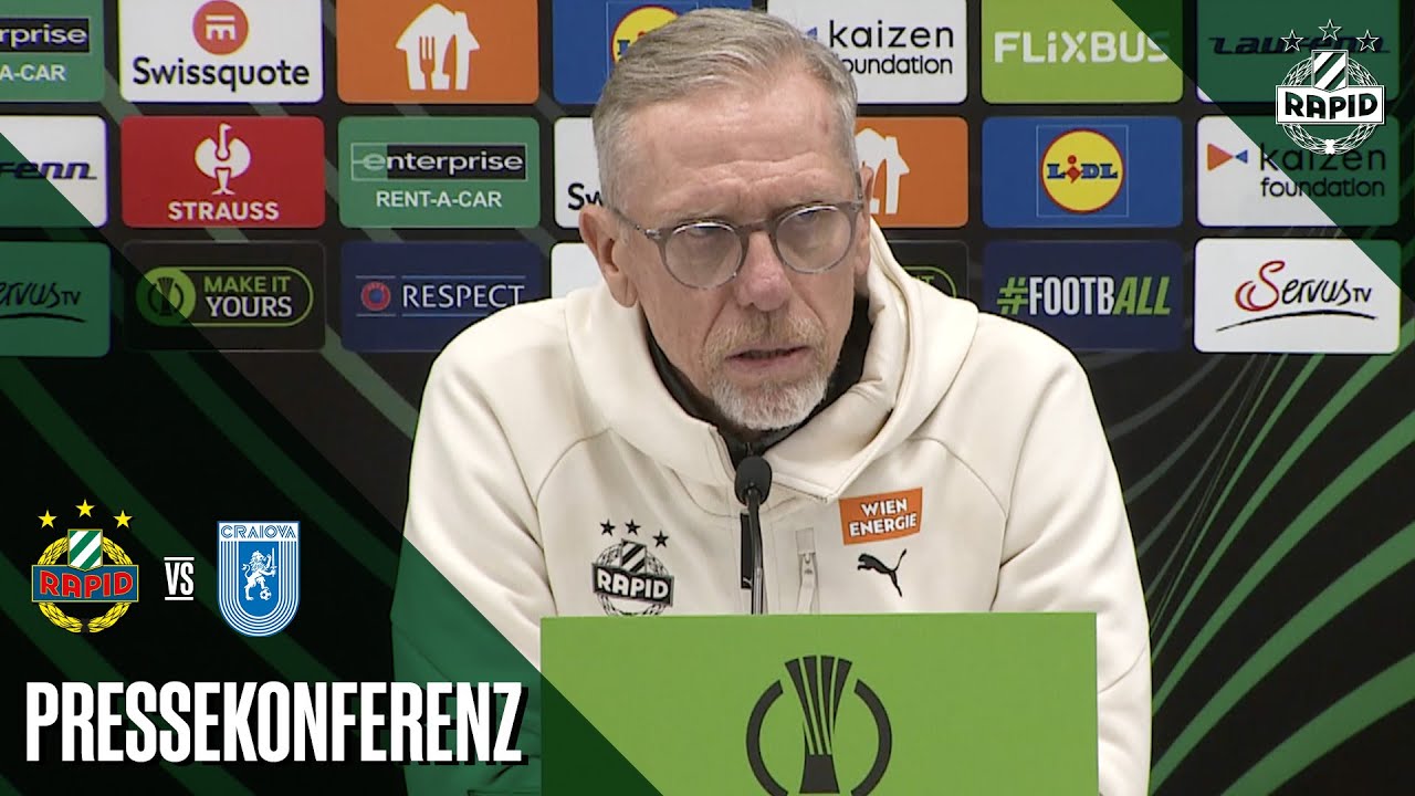 Pressekonferenz nach dem Spiel gegen Universitatea Craiova