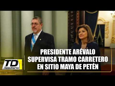 Presidente Arévalo supervisa tramo carretero en sitio maya de Petén