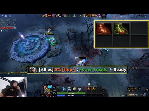 Gorgc learns a Meepo BUG (double Power Treads) from his teammate