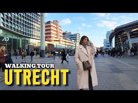 Utrecht Niederlande 2025 Rundgang durch die alte niederländische Stadt 4K