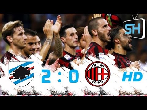Sampdoria vs AC Milan 2-0 Serie A All Goals and Highlights September 24,2017