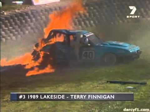 From the Vault: ATCC Lakeside Finnigan Crashes Fiery Aftermath 1989