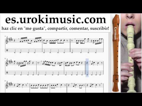 Tutorial de flauta dulce G. Romeo Santos, Daddy Yanke, Nicky Jam - Bella y Sensual Clases Notas um