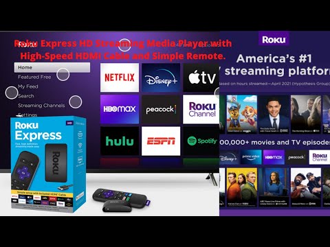 Roku Express  HD Streaming Media Player with High-Speed HDMI Cable and Simple Remote.