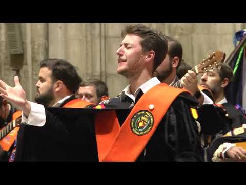 La Tuna de Económicas canta ante la Virgen de los Reyes