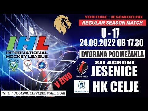HOKEJ NA LEDU U-17 sij ACRONI JESENICE - HK CELJE