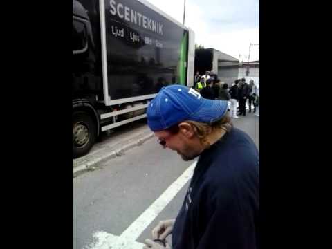 Danny å anton bakom scen