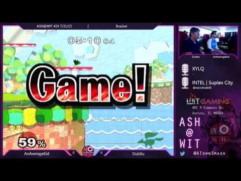 AnAverageKid (Peach) vs. Dubltu (Falco) - Melee Bracket ASH@WIT #24 7/31/15