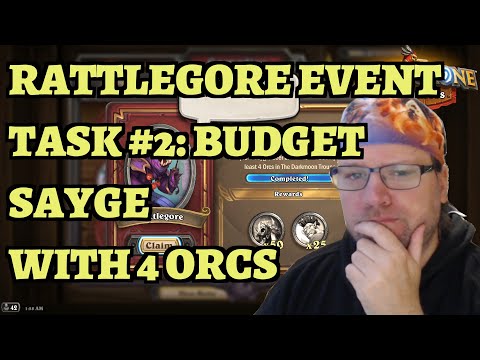 Rattlegore Event Task #2 BUDGET - Quackery - Sayge Seer of Darkmoon 4 Orcs - Hearthstone Mercenaries