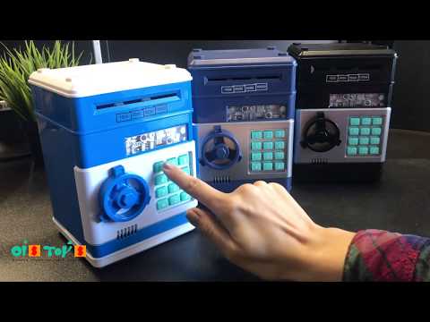 Электронная копилка 'Сейф банкомат', с кодовым замком и купюроприемником