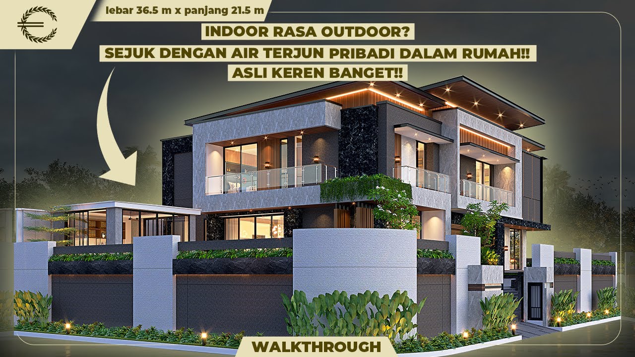 Video 3D Desain Rumah Modern 2.5 Lantai Ibu FLC 1311 - Bogor