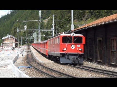 Die Rhätische Bahn, RhB in Bergün am 5.9.10