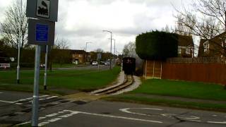 preview picture of video 'Leighton Buzzard Narrow Gauge Railway Appenine Way Crossing, Saturday 3rd April 2010'
