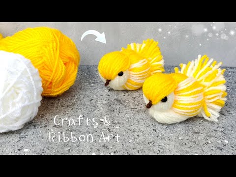 Super Easy Chicken Making Idea with Yarn - DIY Woolen Chick - How to Make Yarn Chicken- Woolen Dolls
