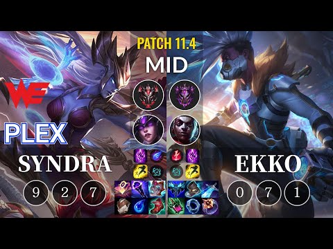 WE Plex Syndra vs Ekko Mid - KR Patch 11.4