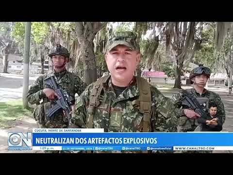 Artefactos del ELN  fueron neutralizados en Toledo, Cúcuta