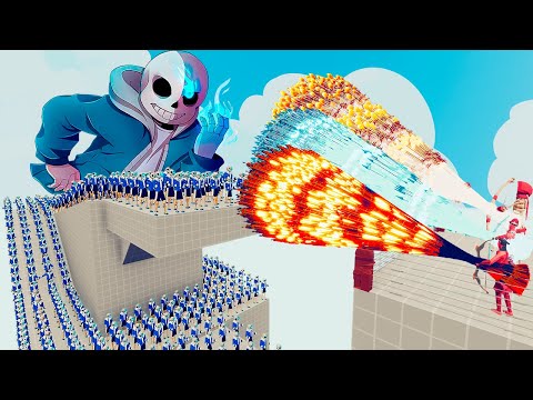 100x SANS + 2x GIANT vs 3x EVERY GOD - Totally Accurate Battle Simulator TABS