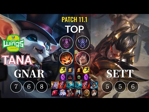 JAG TaNa Gnar vs Sett Top - KR Patch 11.1