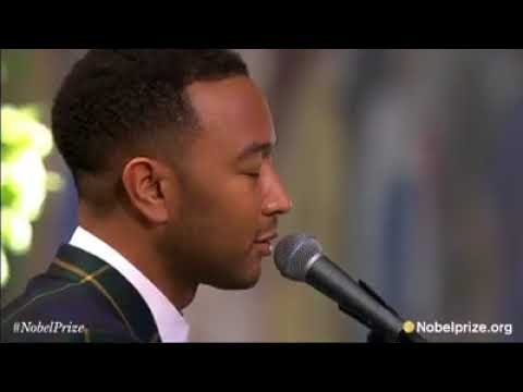 John Legend perfoming redemtion song (NOBEL PRIZE)