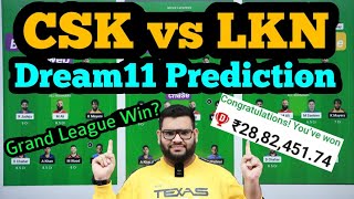 CHE vs LKN Dream11 Team|CHE vs LKN Dream11 Prediction|CSK vs LKN Dream11 Prediction|