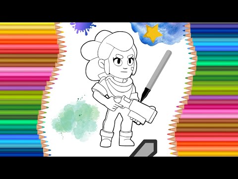 BEAUTIFUL FROM BRAWL STARS  | How to Draw & Coloring Pages & Kids Songs