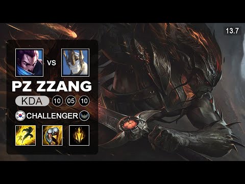 Pz ZZang Yasuo vs Galio Mid - KR Challenger - Patch 13.7 Season 13