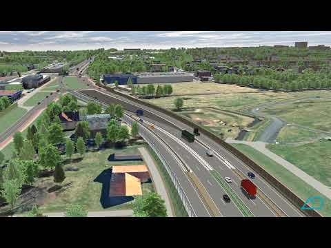 A 281, Bremen, Bauabschnitt 2/2, Visualisierung (Überflug)