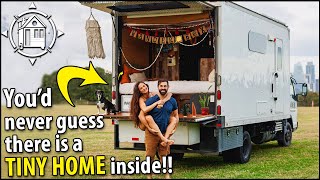 Their fantastic tiny home is hidden inside a box truck!?