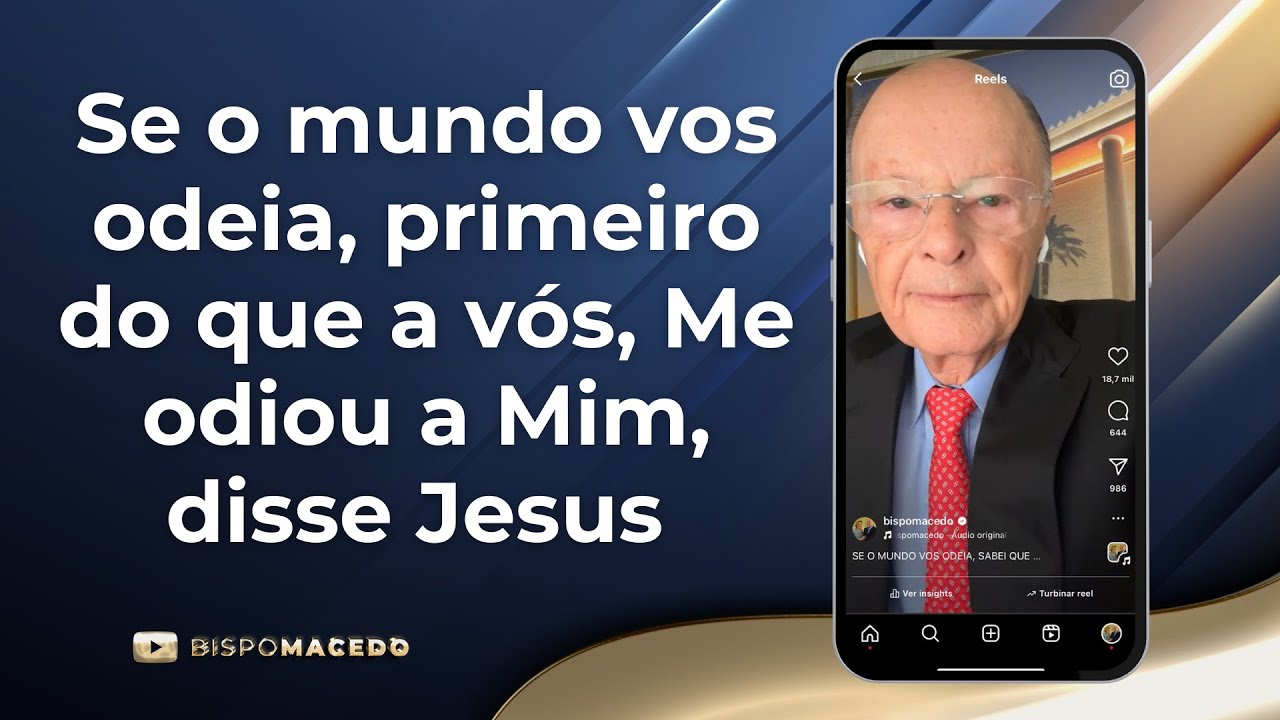 Se o mundo vos odeia, primeiro do que a vós, Me odiou a Mim, disse Jesus - Meditação Matinal 29/12