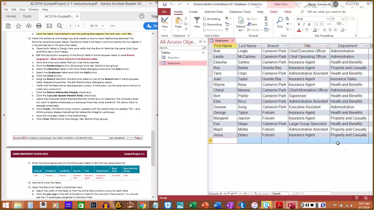 VOIM112: Office Apps - Spreadsheets & Databases (Access Guided Project 2-1)