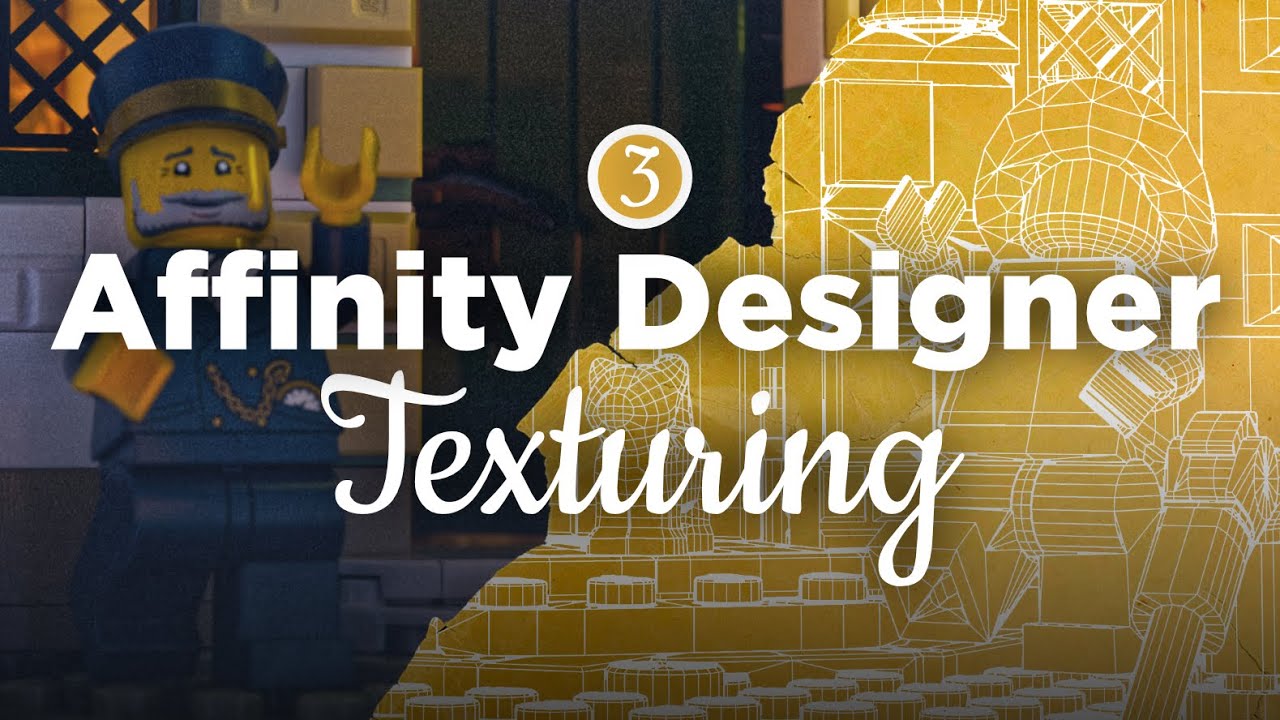 LEGO Motorised Lighthouse (Timelapse) | Texturing in Affinity Designer Part 3