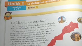 Lecture ( 1) : Le Maroc , pays carrefour ! page 14 Les chemins des lettres 4 année  primaire