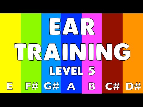 EAR TRAINING GAME Level 5 - Learn & Guess the Notes (E Major Scale)