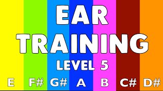 EAR TRAINING GAME Level 5 - Learn & Guess the Notes (E Major Scale)