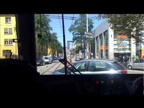 VBZ ZÜRICH TRAM - Linie 4: Bahnhof Tiefenbrunnen - Bahnhof Altstetten Nord