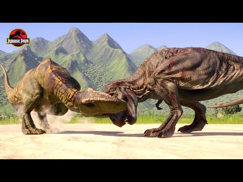T-REX VS SPINO VS GIGA VS ACRO! 4 APEX PREDATORS. 1 WINNER