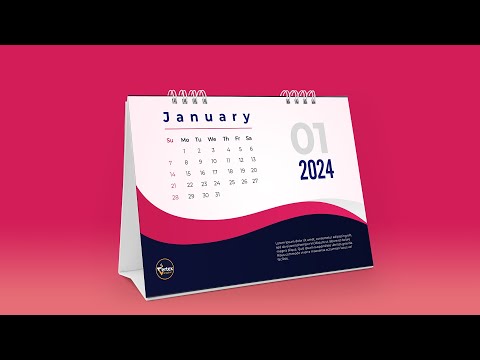 How to Design New Year Calendar 2021 in Adobe Photoshop Desk Calendar Design Vertex Graphic