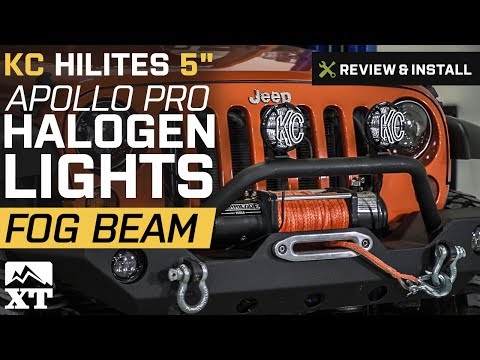 Jeep Wrangler KC HiLiTES 5" Apollo Pro Halogen Lights (1987-2017 YJ, TJ, JK) Review & Install